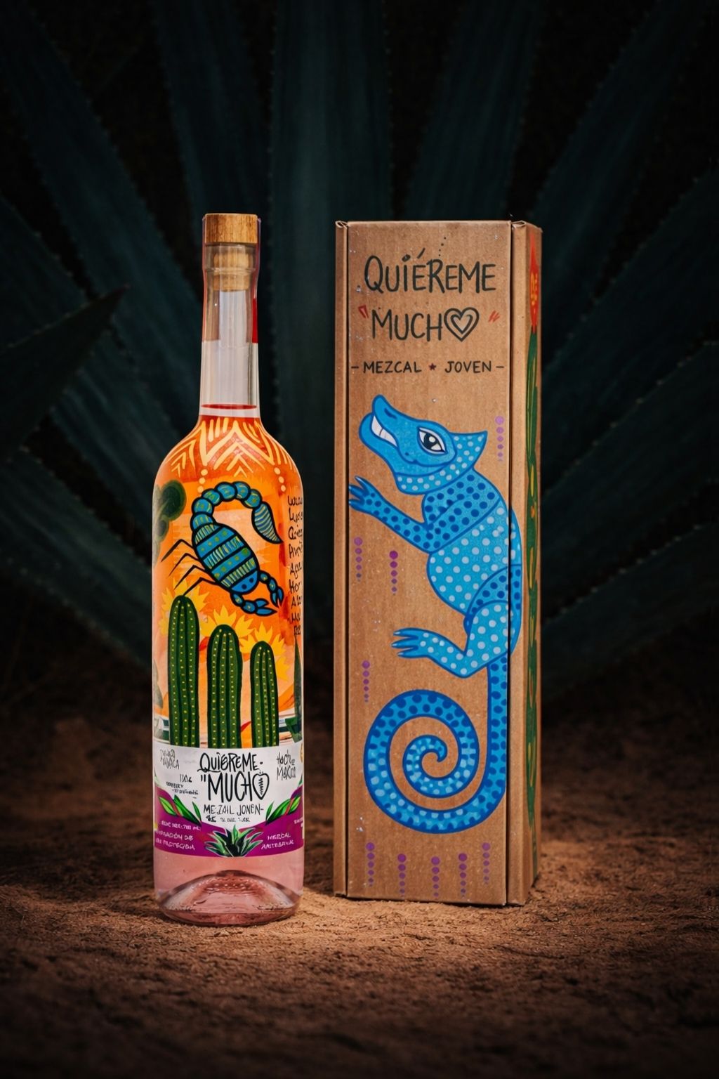 Mezcal Tepeztate con Caja – Edición Especial “Quiéreme Mucho”