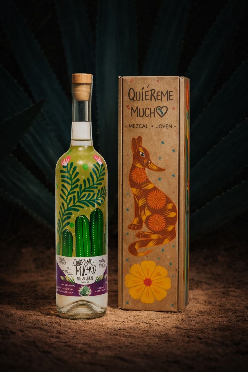 Mezcal Tobalá con Caja – Edición Especial “Quiéreme Mucho”